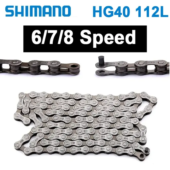 Shimano VTT chaîne HG40 112 maillons 6 7 8 vitesses vélo courant 112L