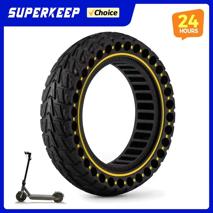 Pneu solide tout-terrain 10x2.5 (60/70-6.5) pour Scooter électrique Ninebot G30 G30L G30D