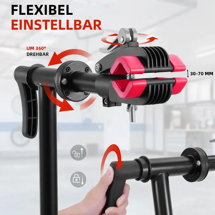 Support de réparation de vélo robuste pour la maintenance des vélos à domicile, dans le garage, l'atelier, le sous-sol, l'appartement, l'intérieur, l'extérieur