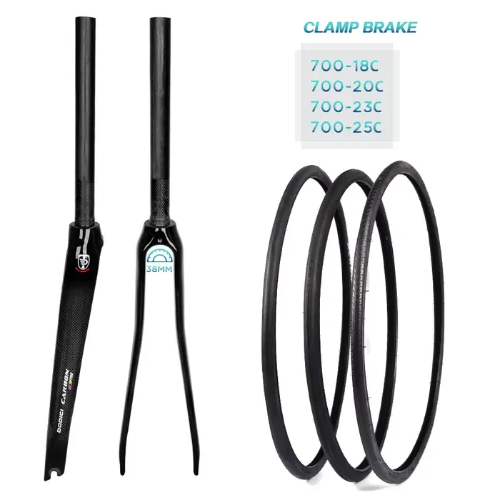 DODICI Fiber de carbone vélo de route fourche avant C forme frein 700C course équitation