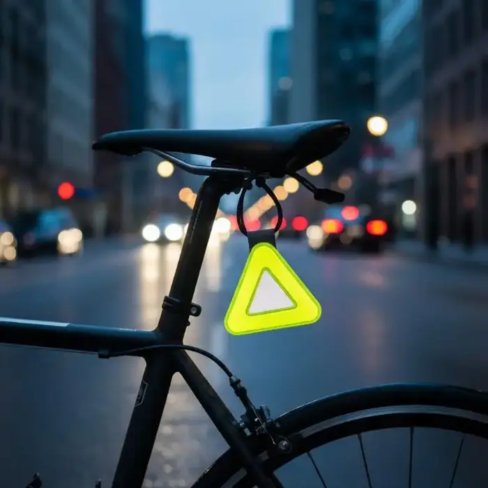 Panneaux réfléchissants triangulaires pour vélo