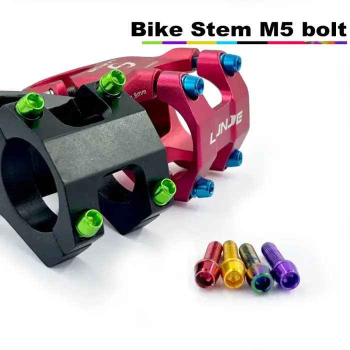 Vis de guidon de vélo multicolores en acier inoxydable M5 * 18MM