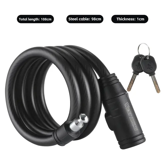 Serrure de câble en acier pour vélo, antivol, haute résistance, pour Scooter, vélo électrique, serru