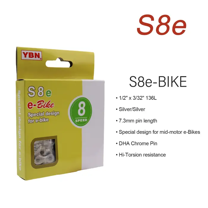 Chaîne de vélo électrique YBN 8/9/10/11/12 vitesses