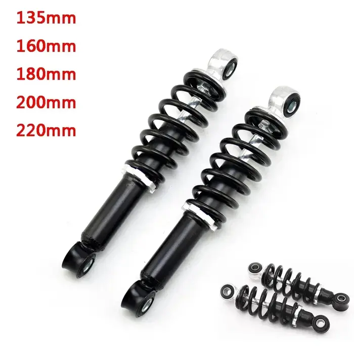 1 paire 220mm/200mm/180mm/160mm ressort arrière amortisseur Suspension pour e-bike électrique Harley Scooter vélo