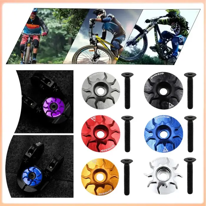 Capuchon de potence de vélo en alliage d'aluminium avec vis