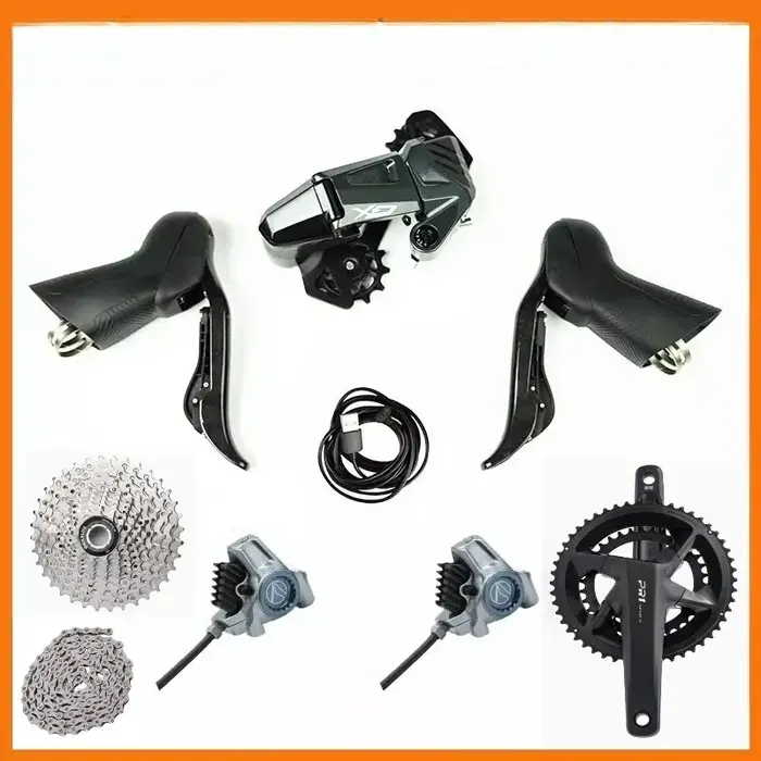 Système de dérailleur électronique sans fil WHEELTOP EDS GEX RX6701SGS en alliage pour vélo gravier 12 vitesses avec frein à disque hydraulique
