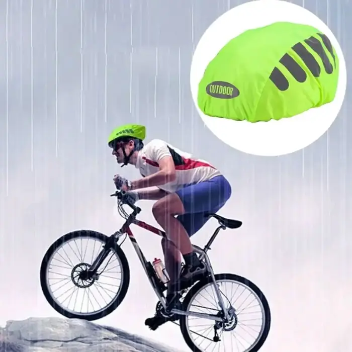 Couverture de casque de vélo à bande réfléchissante
