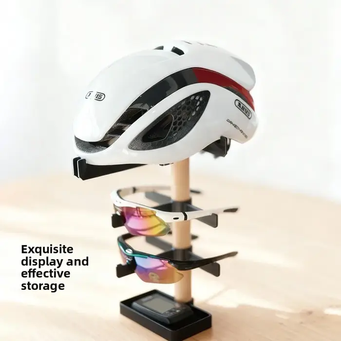 Support de rangement réglable en bois massif pour équipement de vélo
