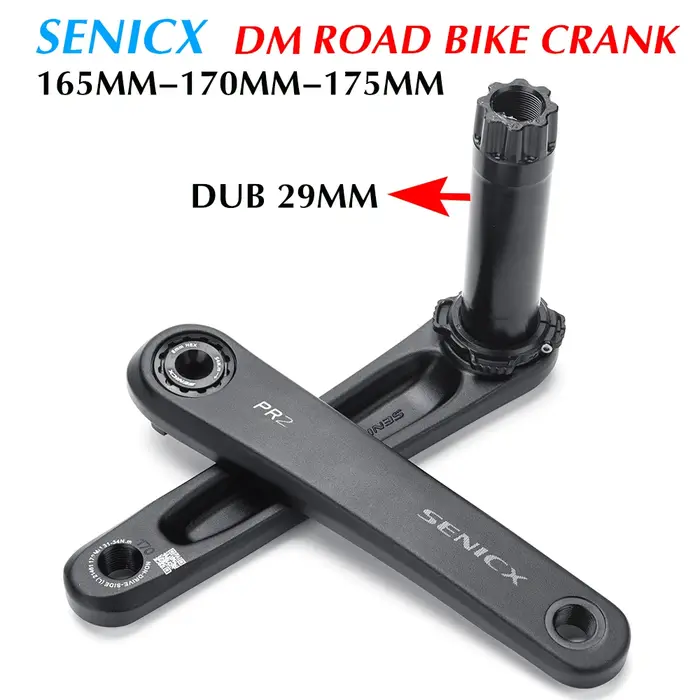Pédalier de vélo de route SENICX – Bras 165/170/175 mm pour 10/11/12 vitesses | Compatible avec le support inférieur