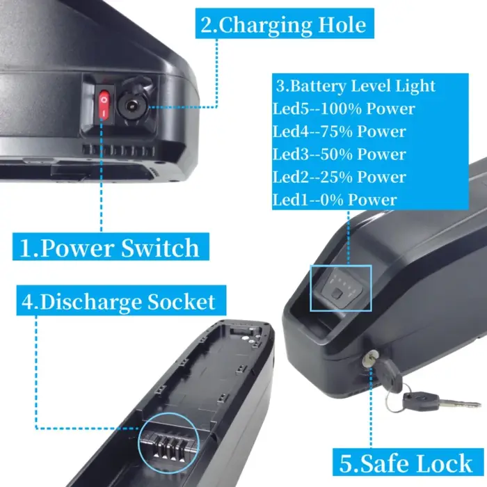 Batterie de vélo électrique Duotts C29 Duotts C29 PRO 48V 15ah 14.5ah 13ah 16ah 17.5ah pour Duotts C29 Duotts C29 PRO