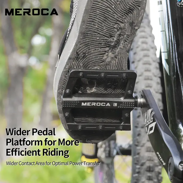 MEROCA pédale de vélo en Fiber de Nylon pédales de VTT antidérapantes élargies