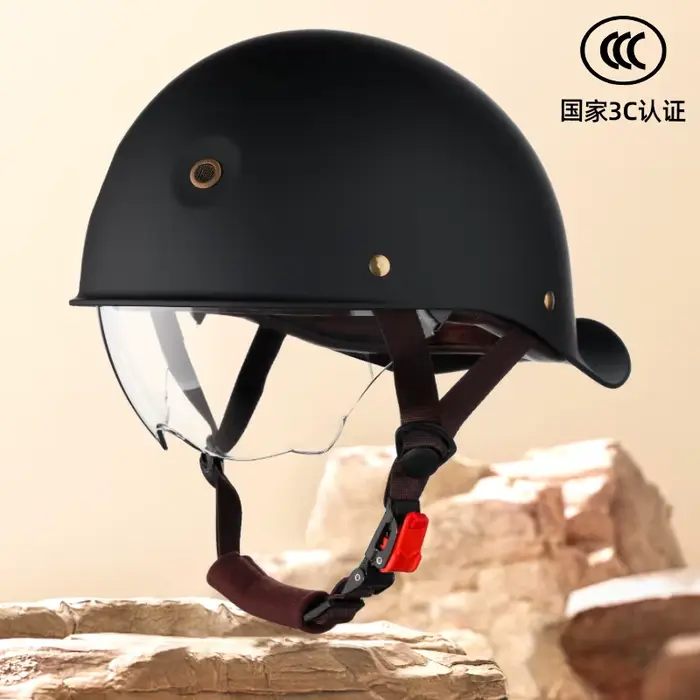 Casque demi-scooter rétro