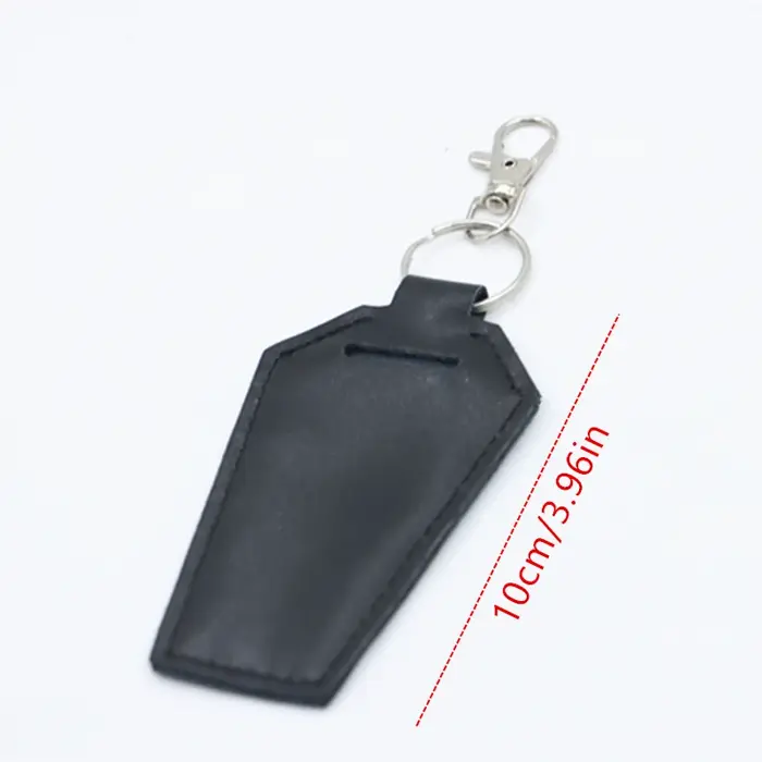 Porte-clés porte-bandeau en forme de cercueil, accessoires gothiques, porte-bâton à lèvres ou porte-blam, accessoires de sac à main gothique