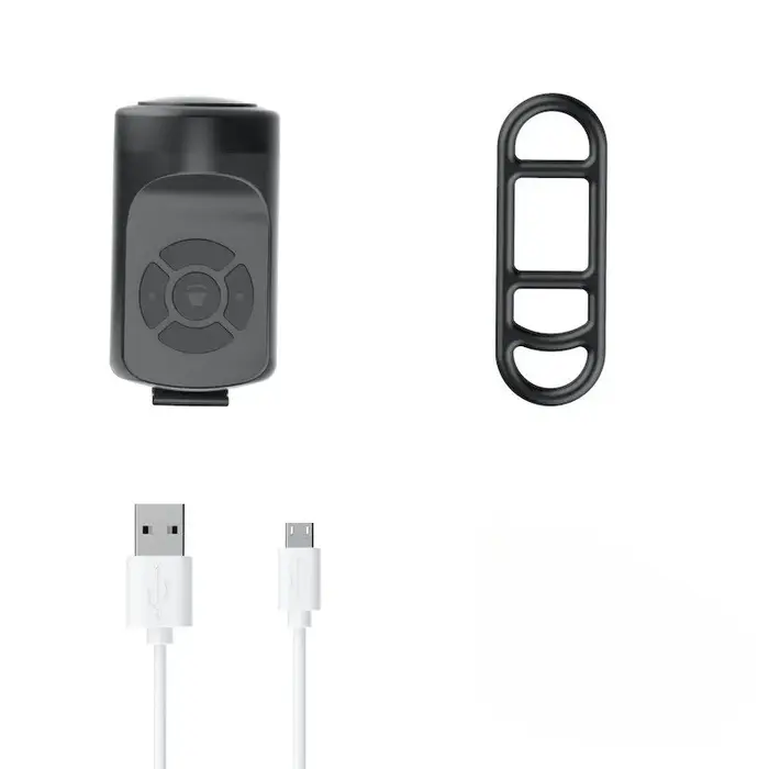 Sonnette électrique de vélo, klaxon de chargement USB, anneau de sécurité d'avertissement pour vtt,