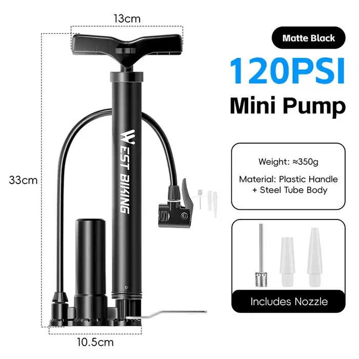 WEST BIKING – pompe à vélo Portable 120 PSI