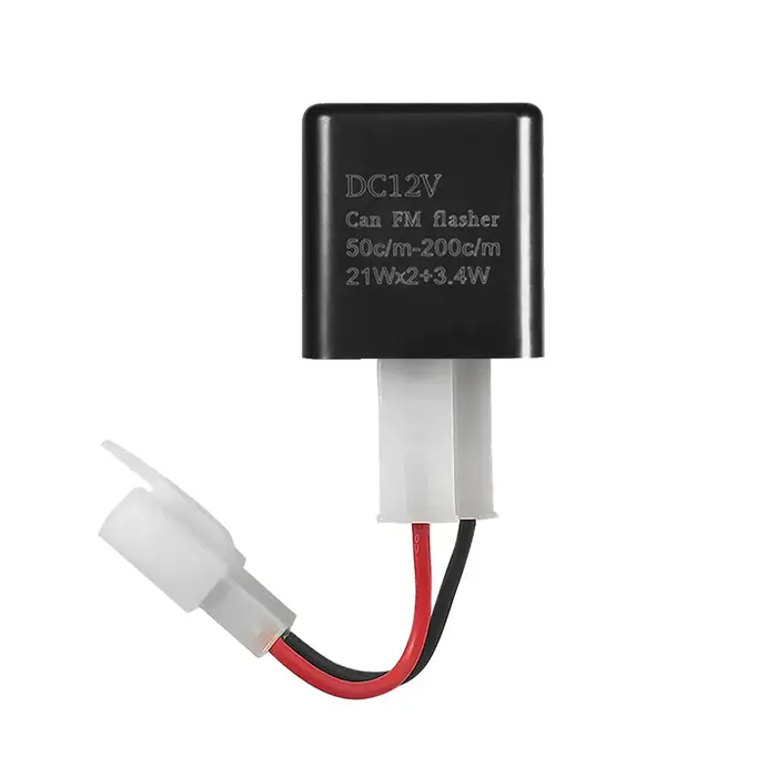 Relais de clignotant électronique LED réglable à 2 broches avec fils pour vélos motos scooters clignotants