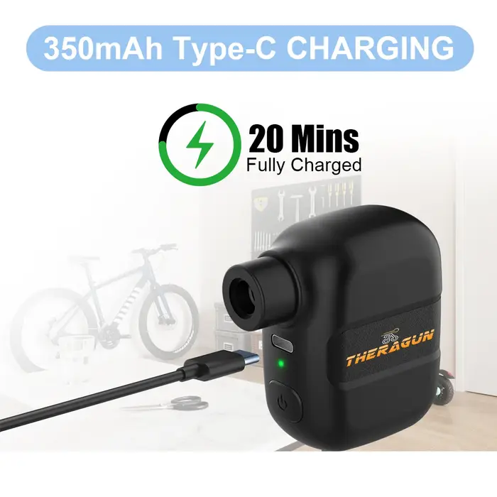 Mini pompe à vélo gonfleur d'air Portable Rechargeable 100PSI 5V type-c accessoires