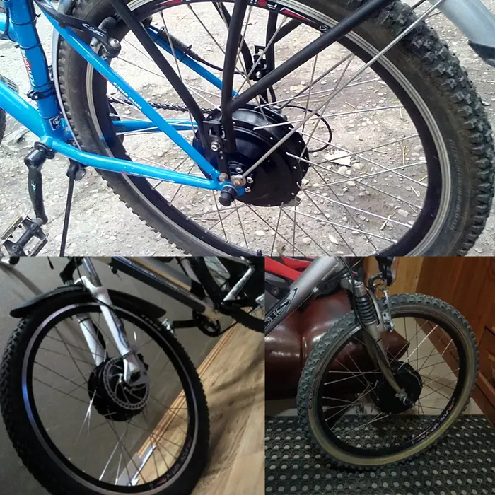 Roue de vélo électrique avec moteur brushless 36V 48V 250W 350W 500W, roue avant ou arrière pour Bicicleta Electrica