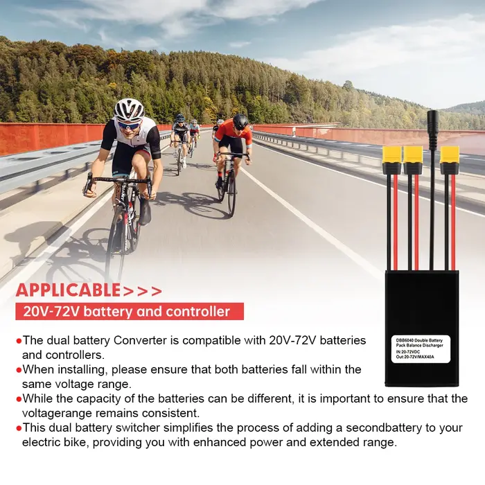 Module de décharge équilibrée de batterie double pour vélo électrique