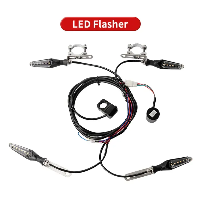 Vélo électrique 36v 48v E vélo Scooter LED accessoires modifiés lampe clignotante lumières accessoir
