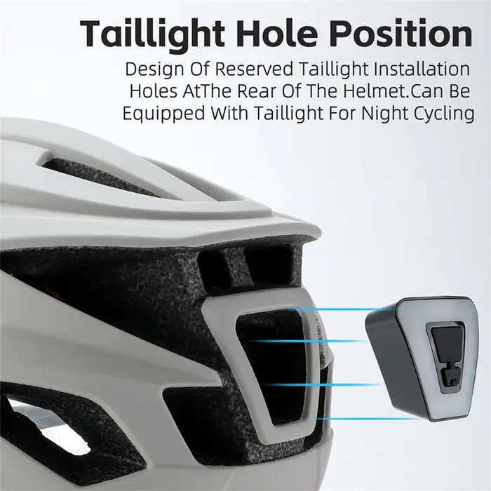 Casque de vélo WEST BIKING avec feu arrière spécifique