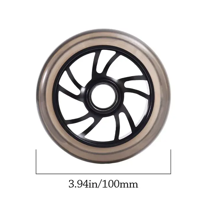 Roues de trottinette professionnelle 100mm en alliage d'aluminium et polyuréthane silencieuses et robustes pour roller patins et Heelys
