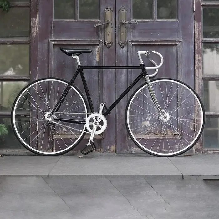 Pédalier de vélo Vintage à vitesse unique, engrenage fixe, argent, roue dentée de vélo de route, 170