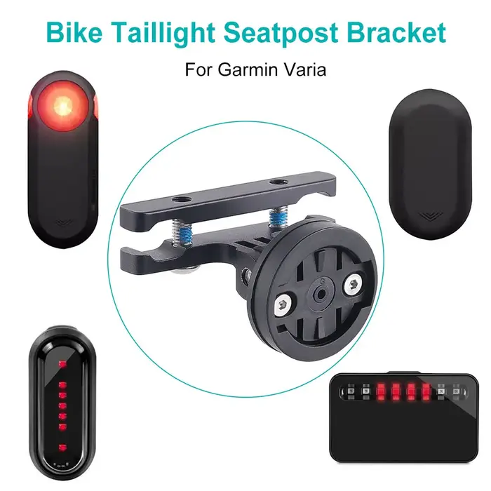 Support de fixation réglable pour feu arrière de vélo sur tige de selle