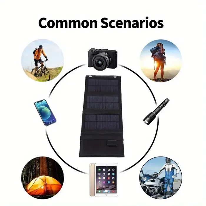 Panneau solaire pliable USB