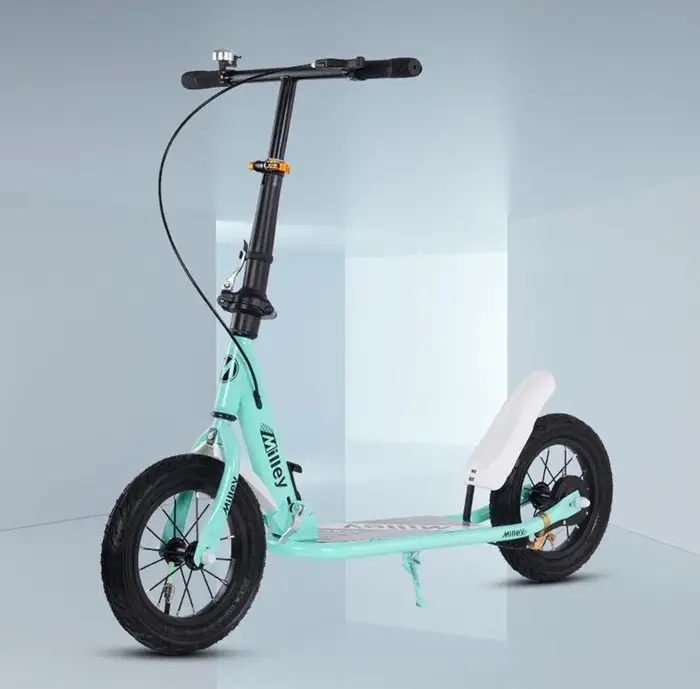 Scooter de frein à main adulte pour les adolescents pour travailler grande roue deux roues pliable Campus urbain