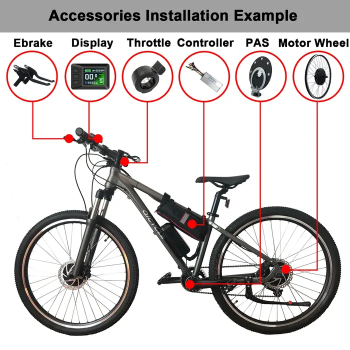 Kit de conversion de vélo électrique avec moteur à moyeu