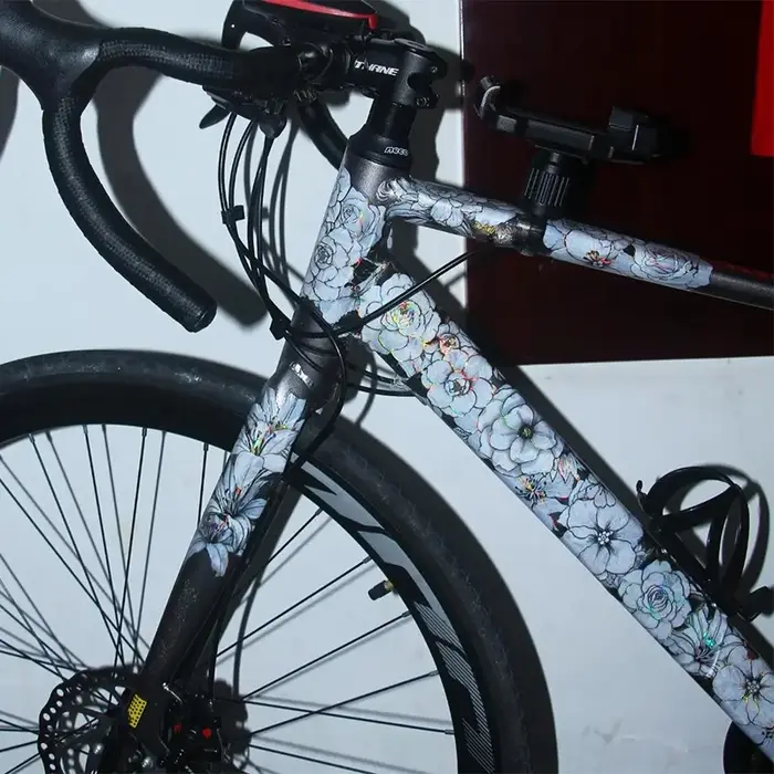 Autocollants de vélo fleur pour cadre