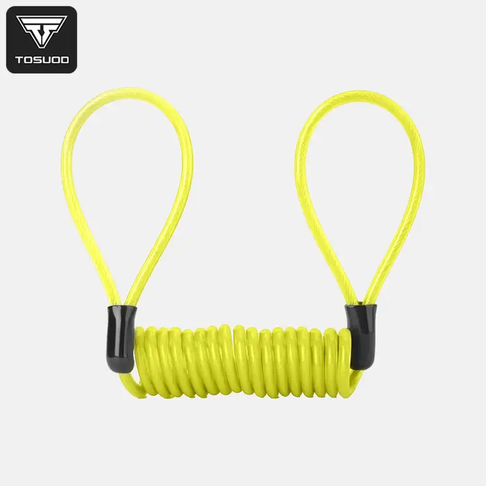 Câble antivol rétractable TOSUOD pour vélo, câble à ressort, cordon de verrouillage antivol, alarme,