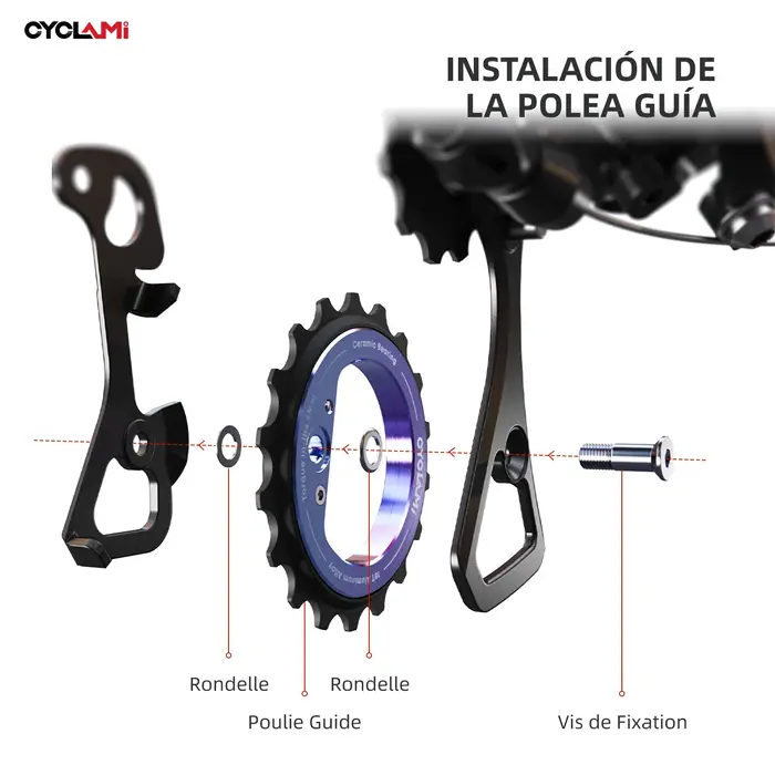 CYCLAMI 18T vélo Jockey roue arrière dérailleur poulie en céramique Guide