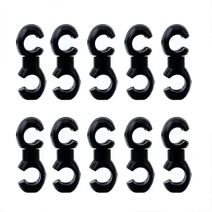 10 pièces – Clips de fixation croisés de style S pour vélo, rotatifs, pour câbles de frein et de dér