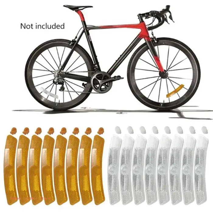 8 pièces réflecteurs vélo roues