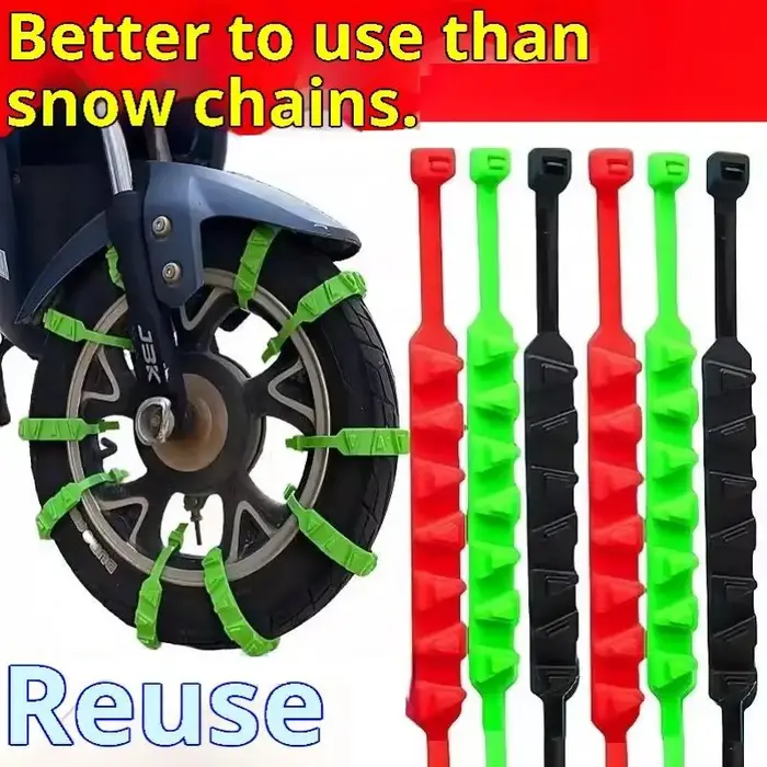 Chaînes de neige antidérapantes pour motos, vélos, roues de pneus d'hiver, attaches de câble antidérapantes, chaîne de pneus d'urgence pour moto, 10/20 pièces