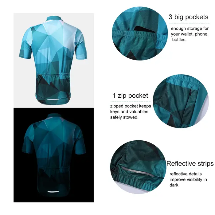 BERGRISAR-Maillot de cyclisme respirant pour homme, chemise de vélo VTT, vêtements de vélo de montag