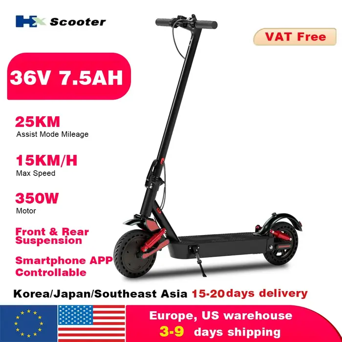 HX D06 City e scooter 500W scooter électrique 25AH scooters électriques pliable E Scooter 8.5 pouces
