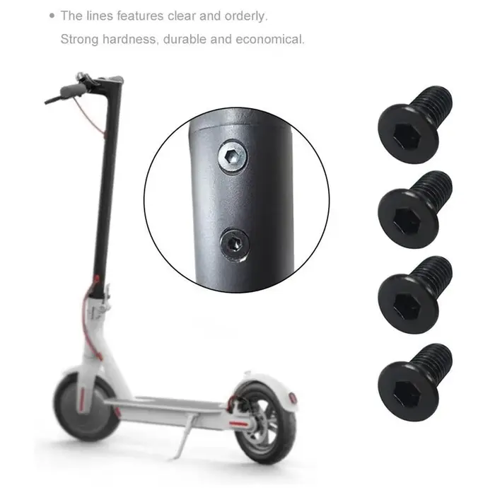 Jeu de vis de fixation pour tige de trottinette électrique avec clé pour tube de fourche avant Xiaomi/pro/pro2/1S -