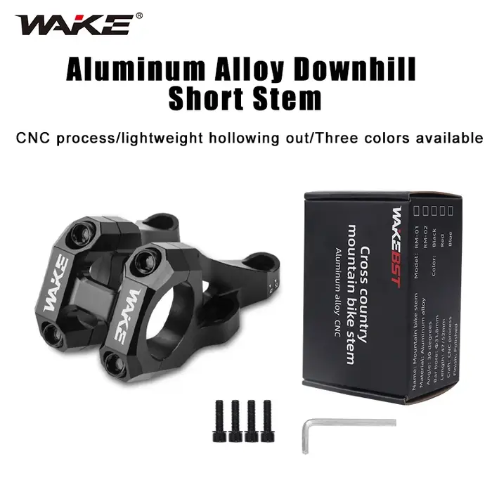 Tige de guidon courte en alliage d'aluminium pour VTT