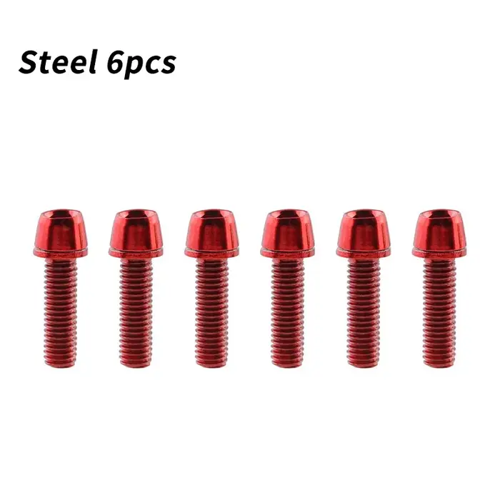 MUQZI 6 pièces boulons de tige M5x17mm vis de tige de guidon de vélo avec rondelle vis de montage de