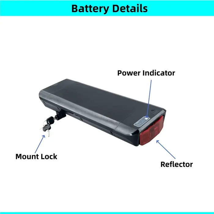 Batterie arrière T1 pour vélo de ville