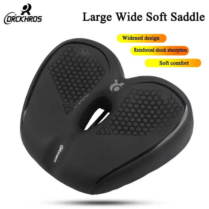 DRCKHROSComfortable selle de vélo Double Absorption des chocs siège de cyclisme de banlieue haute élastique élargir vtt