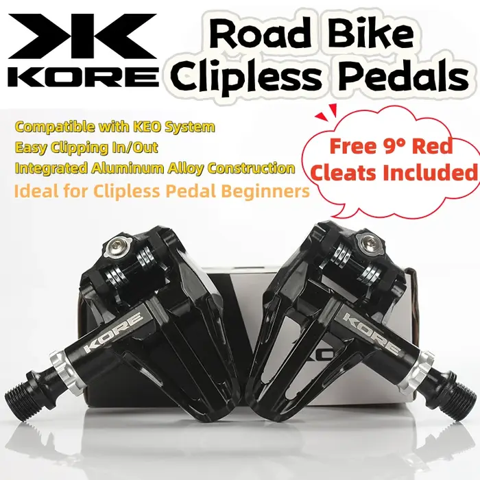 Pédales de vélo de route KORE avec système de blocage