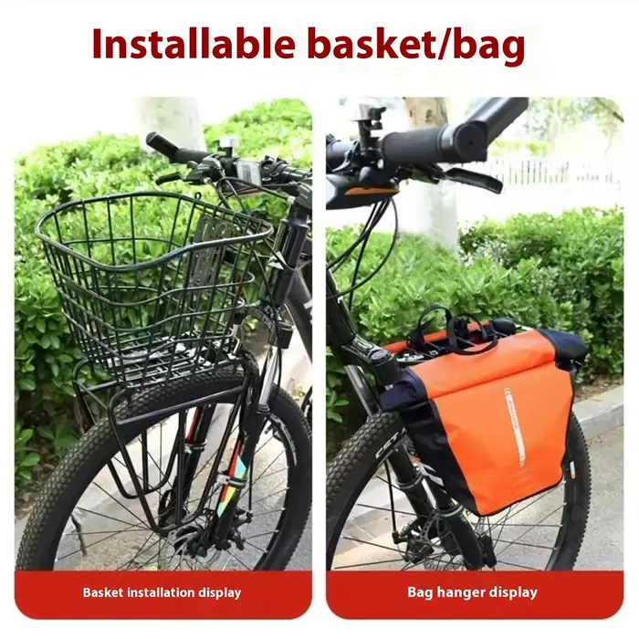 Porte-bagages universel en acier robuste pour fourche avant de vélo