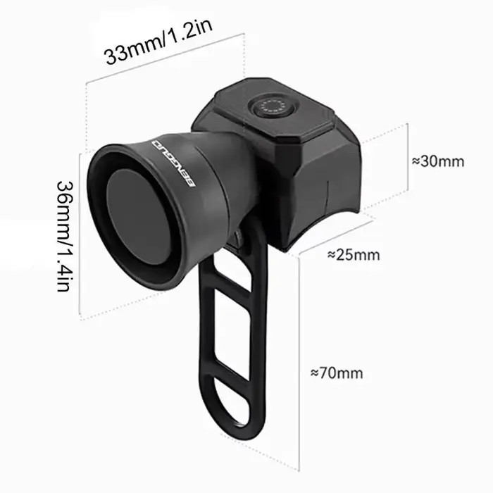 Klaxon de vélo électrique rechargeable 120 dB