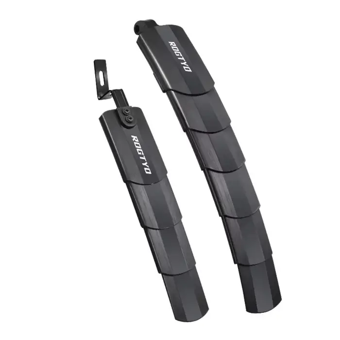 Garde-boue de vélo en matériau imperméable, design rétractable, mécanisme de pliage, garde-boue pliable universel pour vélo.