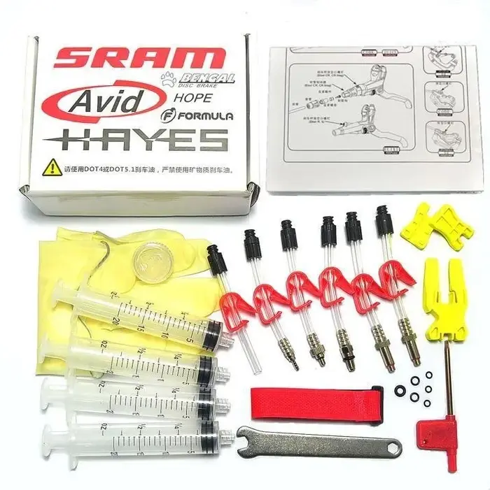 Kit d'outils de purge de freins à disque hydrauliques pour vélos Cycle Zone